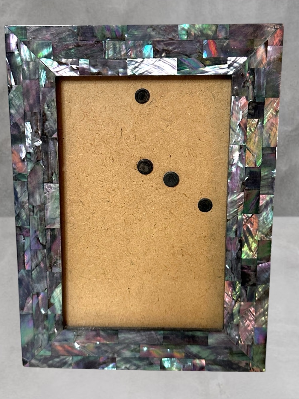 Vintage Abalone Shell INLAY PICTURE PHOTO Frame FITS 4x6